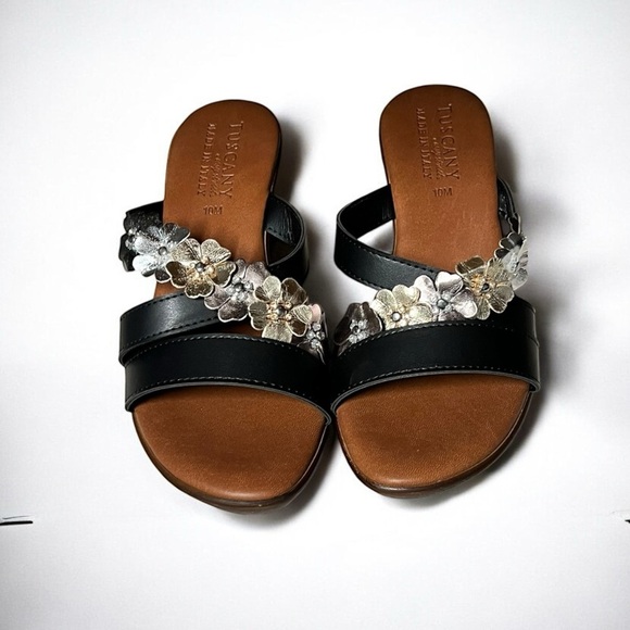 🌻NEW w.box Easy Street Bellefleur Tuscany Wedge Sandals Size 10 - Picture 2 of 12